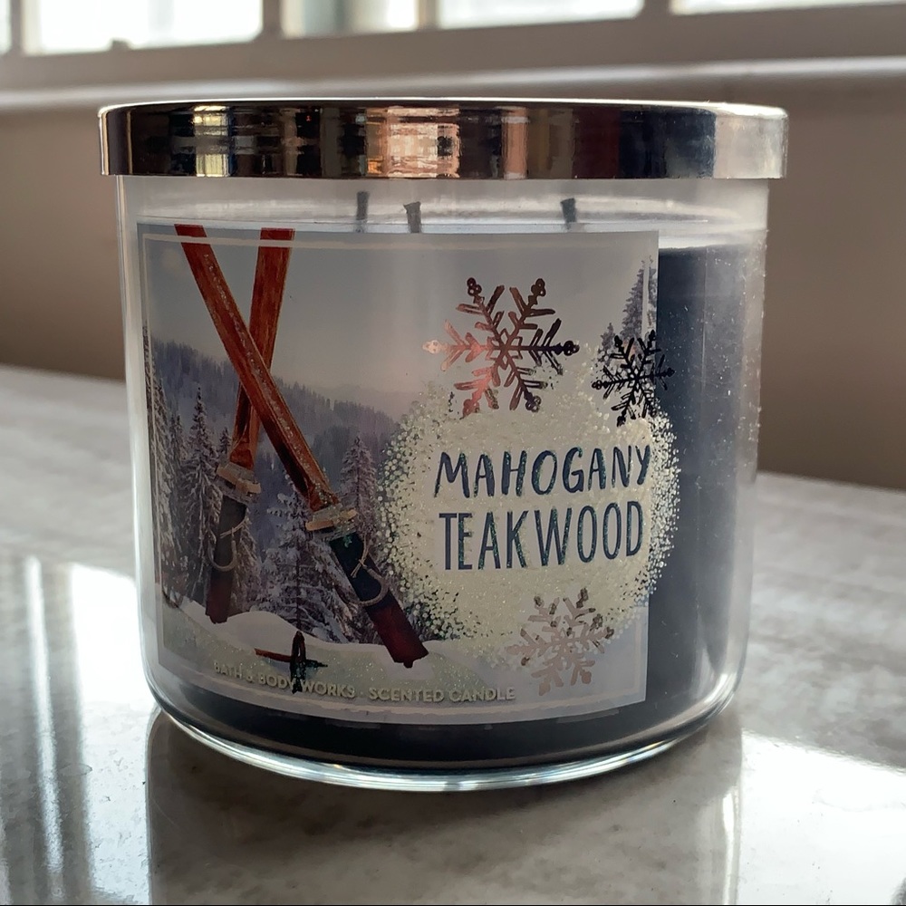 Bath & Body Works Mahogany Teakwood 3 Wick Candle